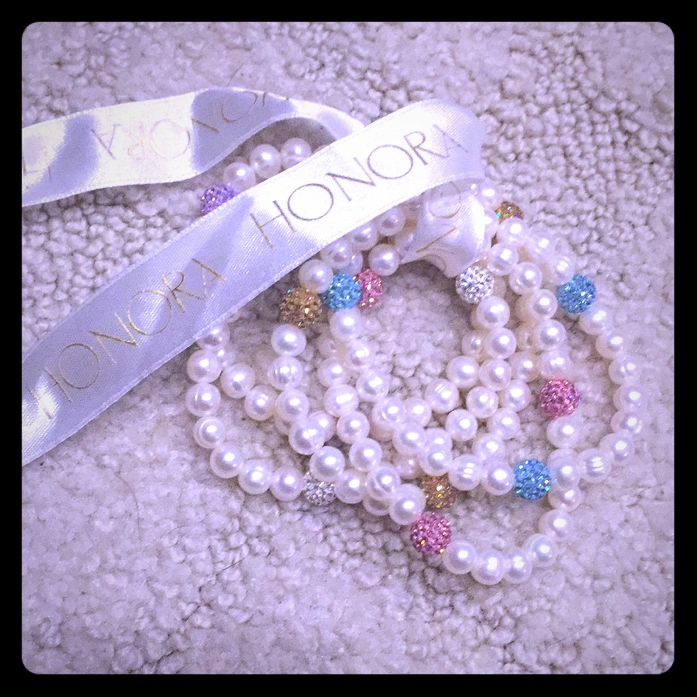 Honora Set of 5 Pearl Bracelets